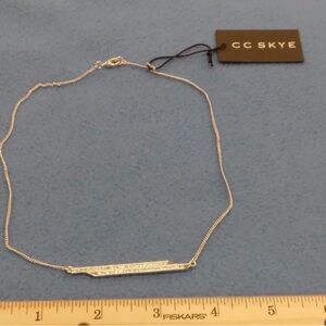 CC Skye Leanor Necklace - gold tone cz bar necklace